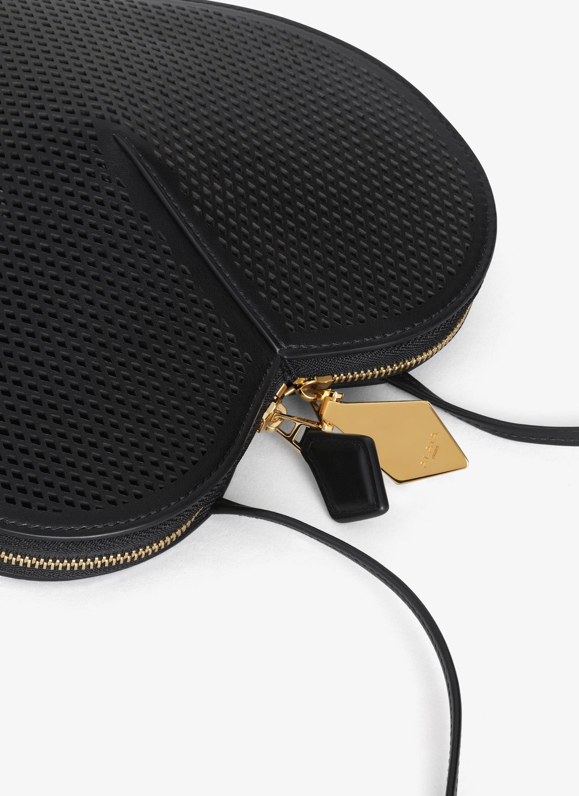 LE CŒUR BAG IN PERFORATED LEATHER ALAÏA BLACK LE CŒUR BAG IN PERFORATED LEATHER